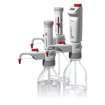 דיספנסרים אנלוגיים לבקבוקים, מסדרת Dispensette-S תוצרת Brand, גרמניה.